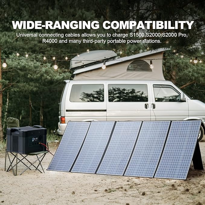 ALLPOWERS SP037 400W Portable Solar Panel, 23% Efficient IP66 Waterproof Foldable for RV Camping Home & 12V Systems, Compact Power Solution