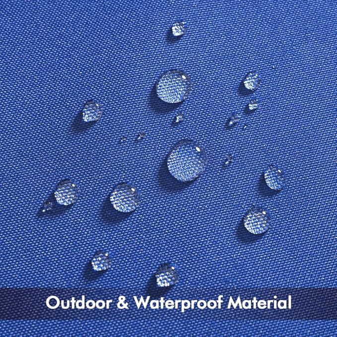 MIULEE Pack of 2 Decorative Outdoor Waterproof Pillow Covers Square Garden Cushion Sham Throw Pillowcase Shell for Spring Patio Tent Couch 16x16 Inch Royal Blue