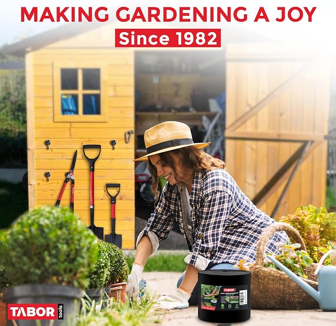 TABOR TOOLS 60 Ft Terrace Board, 5 Inch High, 0.04" Inch Thin, Landscape Edging Coil, Grass Barrier, Bender Board, Garden Liner, ES24. (Black)