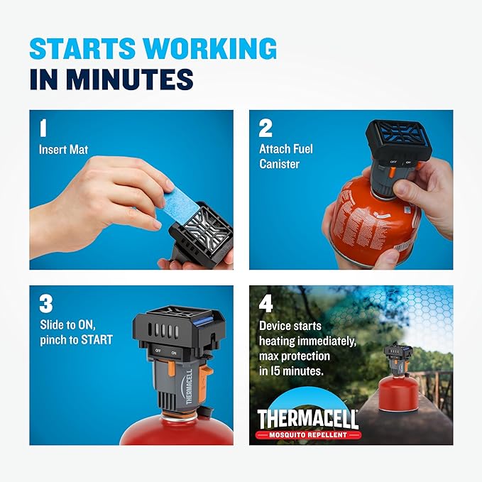 Thermacell Mosquito Repellent Refills; Compatible with Thermacell Backpacker; Highly Effective, Long Lasting, No Spray, No Scent, No Mess; 15 Foot Zone of Mosquito Protection
