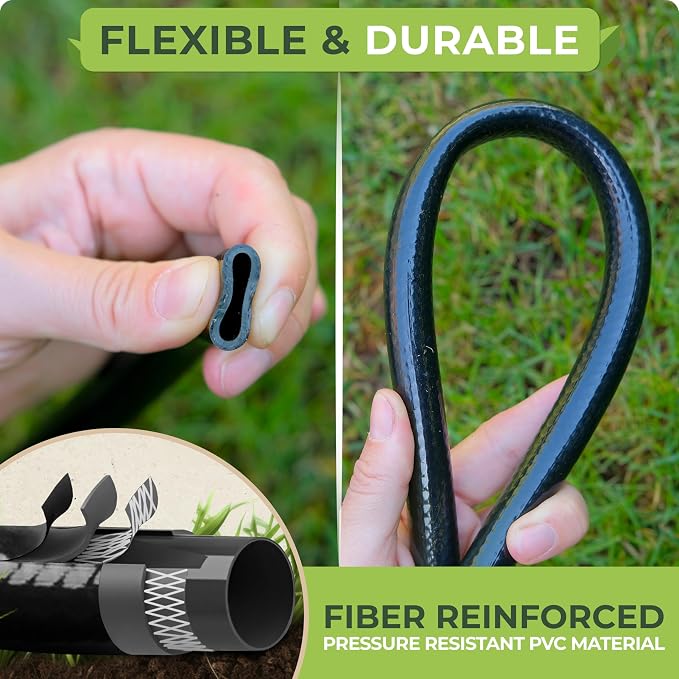 Carpathen 50 FT 1/2 Irrigation Tubing Mainline - Flexible Drip Irrigation Tubing Perfect for Push-To-Connect Garden Irrigation System, or as Blank Distribution Hose for Any Gardening Project