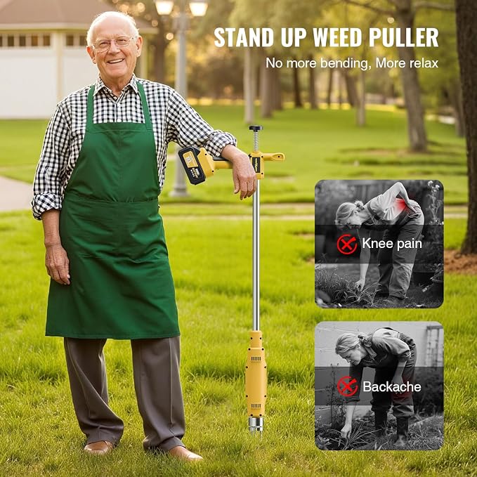 Weed Puller Tool,Heavy Duty 3-Claw Steel Root Weeder,for Dandelion Lawn Garden Yard