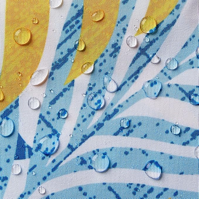 Allorry Outdoor Pillow Covers 20x20 Set of 2 Hawaii Tropics Palm Leaves Blue Yellow Floral Pattern Decoration Pillow Covers for Spring Summer Outdoor Waterproof Garden Patio Sofa Bed Decor JB010-D20