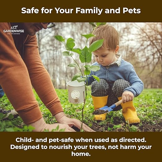 GARDENWISE Professional Citrus Fertilizer + Vital Micronutrients; Perfect Balanced NPK for All Citrus; for Indoor and Outdoor Plants; Orange, Lime, Avocado and Lemon Tree Fertilizer (3 QUARTS)