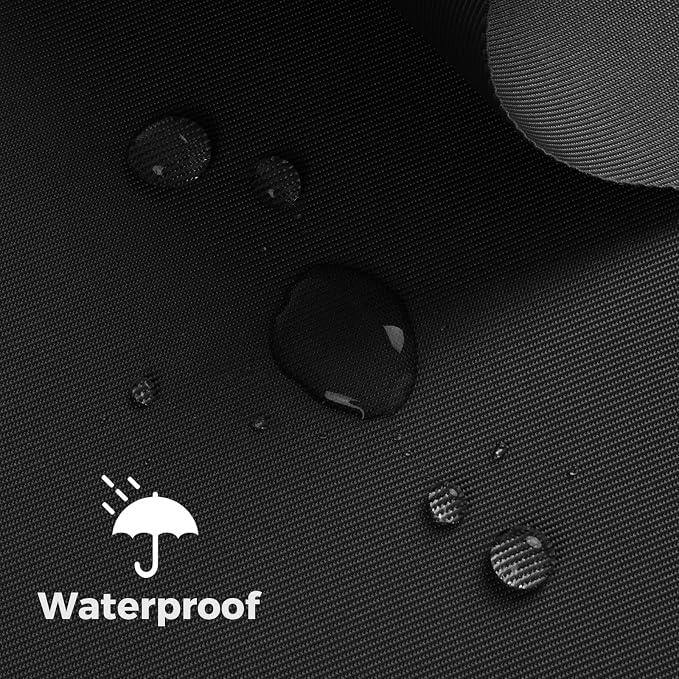 Nylon Fabric, 58"W 420D Waterproof Fabric 2 Yard Ripstop Nylon Material Outdoor Upholstery Twill Sewing Material for Patio Chair, Lining, Cushion, Purse, Tote Bag, Tent, Tarp Cover, DIY Project Black