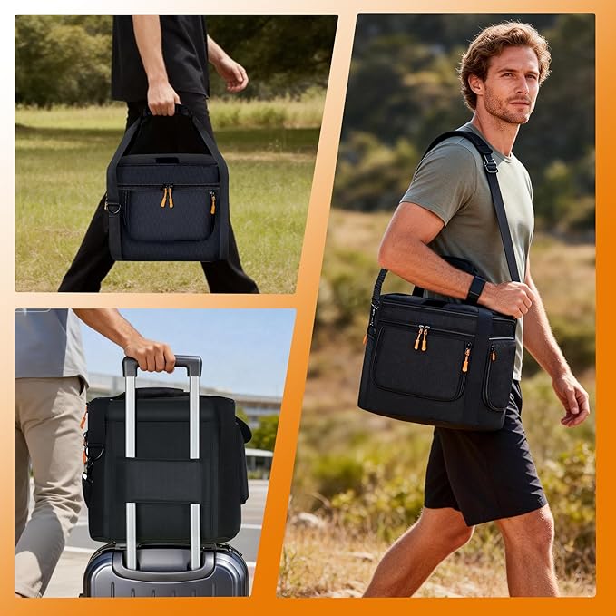 Portable Carrying Bag Compatible with BLUETTI Elite 100 V2/AC70/AC70P& Jackery Explorer 1000 V2，Power Station Storage Case for Accessories & Solar Generator，Adjustable Shoulder Strap（Only Bag）
