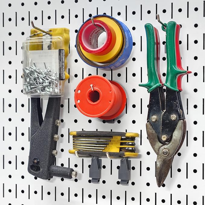 71-piece Bracket Kit | Compatible with Wall Control | Assorted Hooks to hangscrewdrivers sockets Pliers Hammers Calipers Merchandise Scissors Paint Brushes for Tool wall Organization