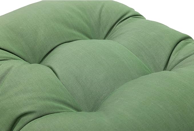 QILLOWAY Outdoor High Back Chair Cushion for Adirondack, All Weather Rocking Chair Cushions Thick Padded Replacement for Patio Furniture Set of 4,Dark Green