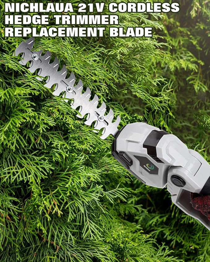 9.1inch Hedge Trimmer Blade Max Cutting Length9.1inch (230mm) Suitable for Nicklaua Green Hedge Trimmer, Includes Blades only