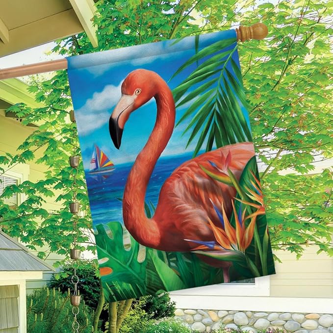 Briarwood Lane Flamingo Paradise Summer House Flag