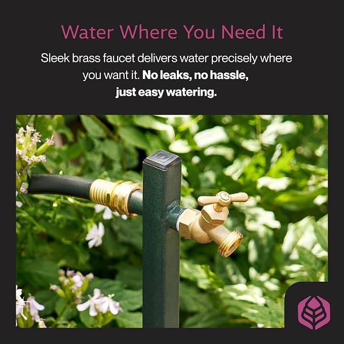 Yard Butler IHBE-6KD Garden Hose Bib Extender - Durable Hose Stand for Keeping It Elevated - Convenient Garden Accessory - Rust-Resistant - Anti-Kink Design - Easy Installation