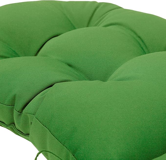 QILLOWAY Outdoor High Back Chair Cushion for Adirondack, All Weather Rocking Chair Cushions Thick Padded Replacement for Patio Furniture Set of 4,Green