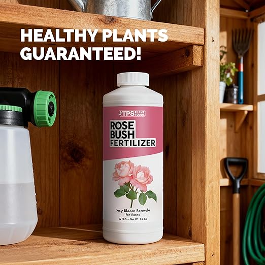 Rose Bush Fertilizer – Liquid Plant Food for More Blooms, Bigger Flowers & Stronger Stems, 32 oz