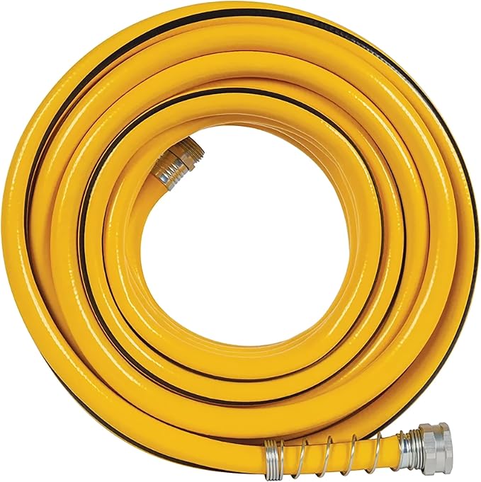 Gilmour 5/8" x 50' Heavy Duty Flexogen Water Hose, Flexible Garden Hose for Vegetable Gardens, Flower Beds, and Lawn Sprinklers, Yellow