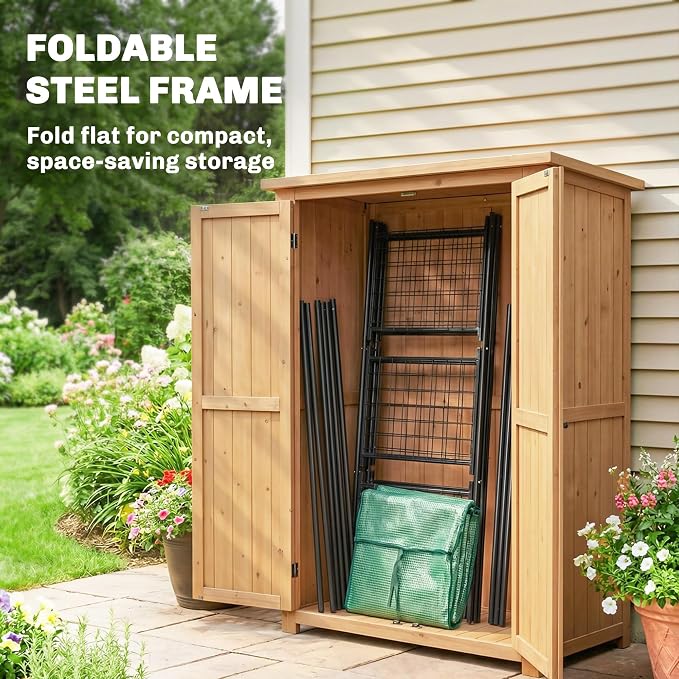 Outsunny 4.7' x 2.3' x 6.2' Small Greenhouse for Outdoors, 3 Tiers 6 Shelves, Portable Greenhouse with UV-Resistant PE Cover, Walk-in Green House with Roll-Up Door, Green