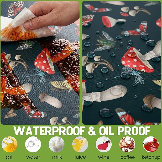 Picnic Table Cover with Bench Covers Elastic Tablecloth Camping Essentials Table Cloth Outdoor Glamping Cool Fun Unique Ideas Birthday Camping Gifts for Mother Mama Mommy Mom from Daughter Son Black