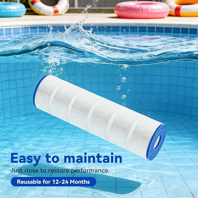 CCP520 Pool Filter Cartridges 4 Pack, Compatible with Pentair Clean & Clear Plus 520, Replace Pleatco PCC130, Pentair R173578, 520 sq.ft, Heavy Duty 5 oz+ Trilobal Fabric