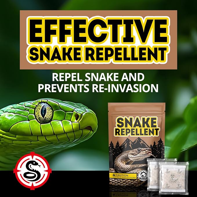 Snake Repellent for Yard Pet Safe 12 Packs, Natural Rattlesnake Repeller from Indoor, Keep Snakes Away for Outdoor, Powerful Snake Deterrent of Garden House Coop Garage Farm Camping Backyard