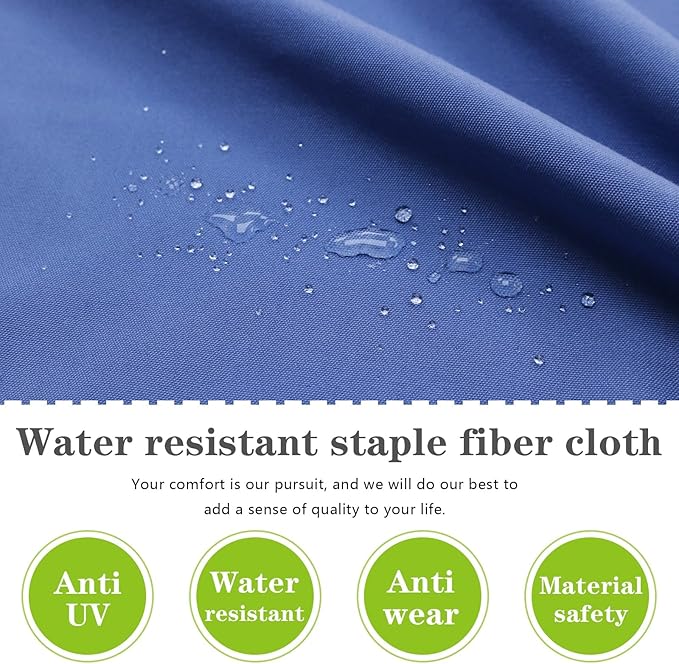 14Pieces Patio Cushion Covers Replacement Outdoor Couch Cushions Covers Splashproof Sofa Slipcovers Set with Zippers,Patio Furniture Protector Cover Only(Blue, 25.6×25.6×3.94inches)