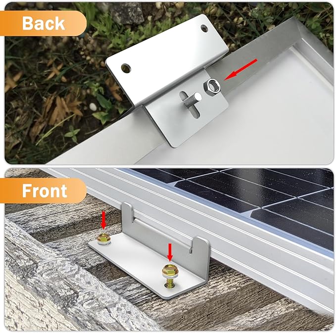 16 Units Solar Panel Mounting Z Brackets Lightweight Aluminum Corrosion,Solar Panel Mounting z Bracket, Supporting for RV, Roof, Boat,Wall and Other Off Gird Roof