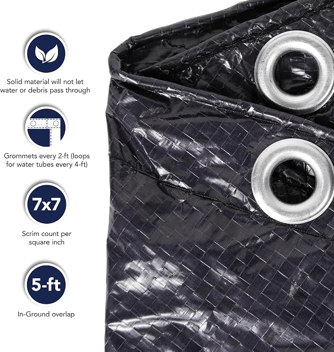 Blue Wave 8-Year 16-ft x 36-ft Rectangular In Ground Pool Winter Cover