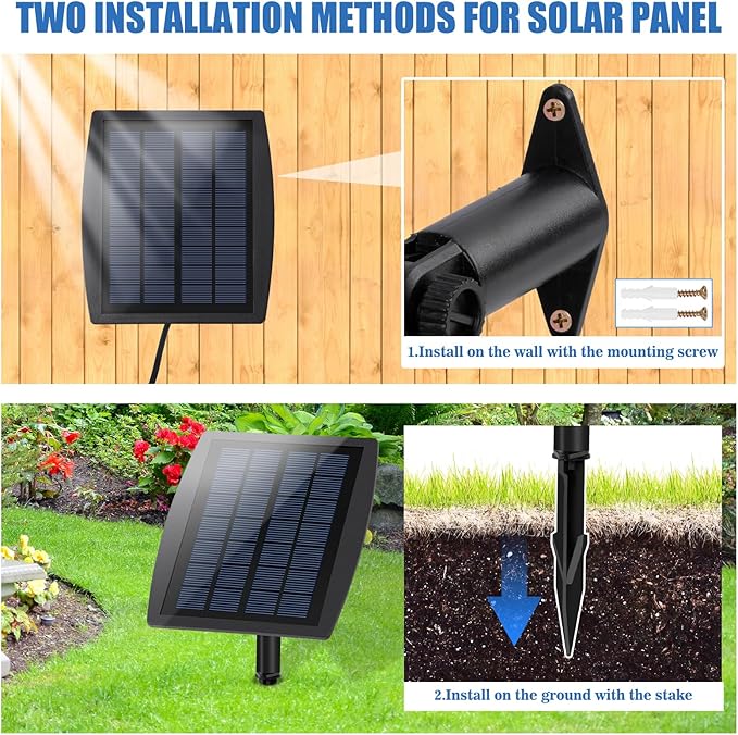DDcafor Solar Fountain Pump for Bird Bath Solar Water Fountain 2.5W Bird Bath Water Pump Solar Powered Fountain Pump for Small Pond Garden Water Feature