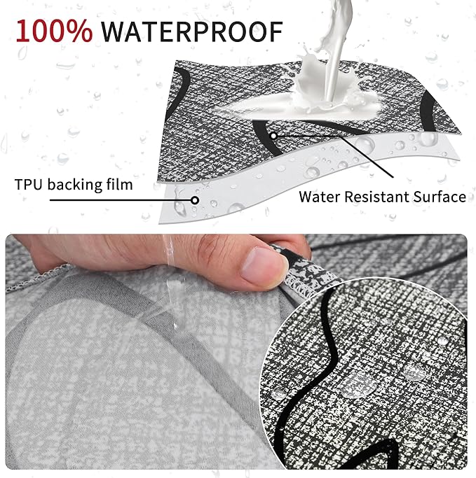 FORCHEER Waterproof Patio Cushion Covers 20x20 Floral Printed Stretch Outdoor Cushion Seat Covers Set of 2 Wicker Chair Washable Replacement