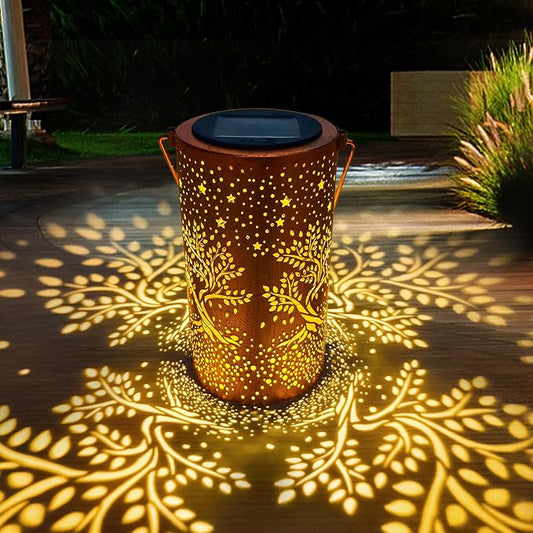 ANYTALK Tree of Life Solar Lanterns Outdoor Waterproof, Birthday Gifts for Women Mom Grandma, Hanging Solar Lights for Yard, Patio, Porch, Garden Decor, Christmas Gifts for Her/Him