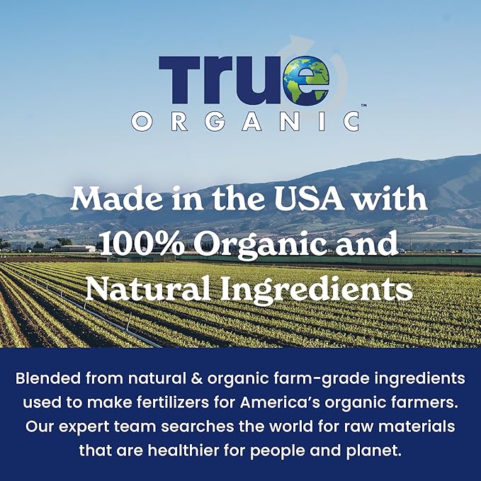 True Organic Annuals & Perennials Food – Organic Fertilizer for Stunning Blooms and Robust Foliage – 4lb Bag Covers 70 Sq. Ft.