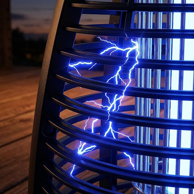 Electric Bug Zapper Outdoor - 4200V High Voltage Insect Killer Waterproof LED Light for Mosquito Fly Patio Porch Garage Backyard Home Indoor