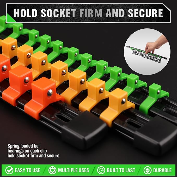 SWANLAKE GARDEN TOOLS Bundled Products-2 Items: 18PCS Socket Organizer & 2PCS 60 Slots Wrench Organizer