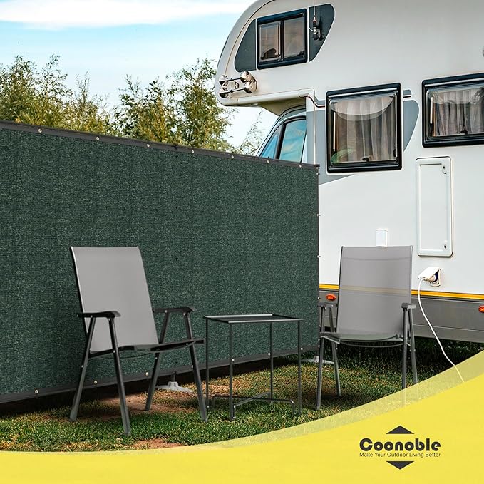 6' x 21' Green Outdoor Privacy Screen Freestanding 240 GSM Privacy Fence Panels for Outside, Pool Fences with Poles, Backyard Temporary Fencing, Privacy Wall Ground Pole Fence