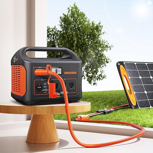 50FT Solar Connector to 8mm Adapter Cable with DC8020/7909 Compatible with BLUETTI, Yeti, Anker, Jackery Portable Power Station for Camping, RV, Emergency Use