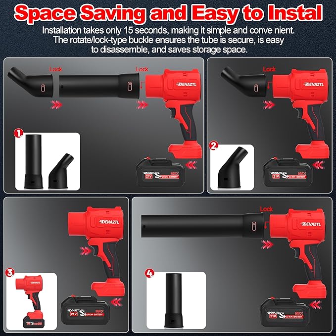 Electric Handheld Leaf Blower Cordless with 2X 4.0Ah Batteries and Charger, 650CFM 160MPH, 2 Extended Nozzles, Portable Mini Lightweight for Seniors Gift, Yard,Patio,Gutter,Lawn Care, Garden Tool
