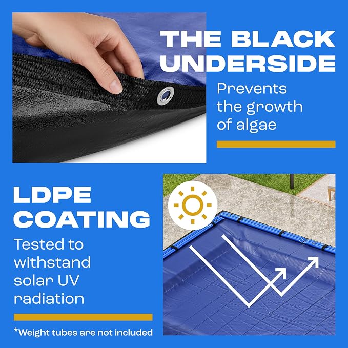 Yankee Pool Cover for 20x40 ft Rectangular Pool: Extra Thick & Durable | Sapphire Series of Premium Cold- and UV-Resistant In-Ground Pool Protection