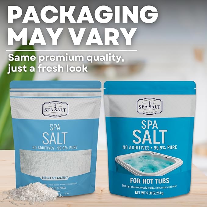 Hot Tub Spa Salt for Water Systems & Chlorine Generators, Pool Salt for Hotspring, Jacuzzi, Caldera, Ace, & Freshwater, 10 Lbs/500 Gallons