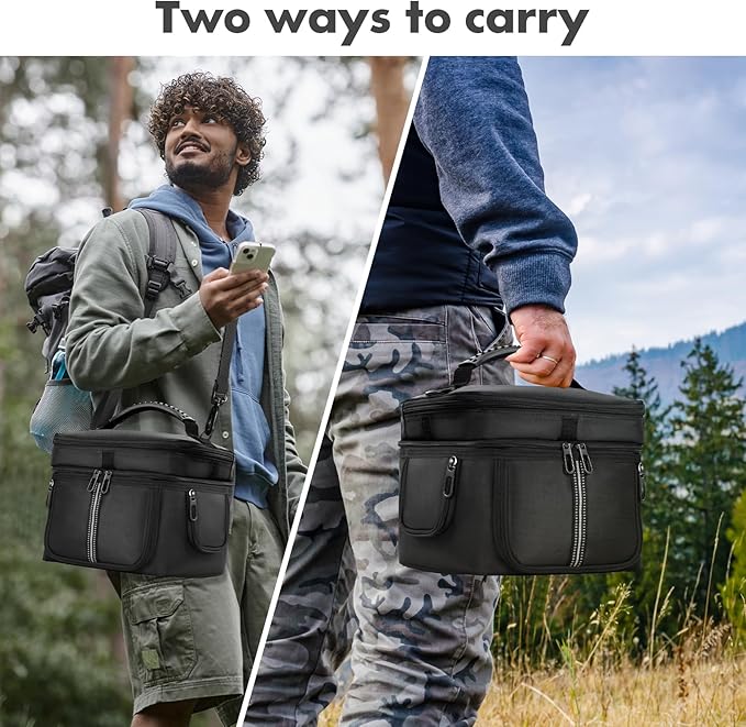 Carrying Case Compatible with ECOFLOW RIVER 3 Plus/RIVER 3, Portable Power Station Bag with Shoulder Strap, Protective Cover with Multiple Pockets & Quick Access for Generator Accessories