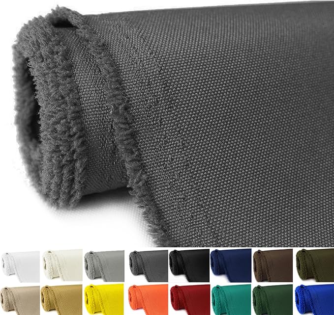 Waterproof Canvas Fabric by The Yard 58" W 600D Upholstery Polyester Material Indoor Outdoor Water Resistant Fabric for Chair Cushion Furniture Cover Sewing DIY Cloth, 2 Yards Gray