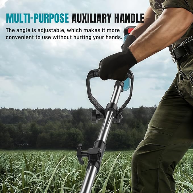 Handheld Lithium Battery Portable Lawn Mower | Self-Propelled | 5.0Ah Batteries & Charger | 45min Runtime | Smart Cut Technology | Folds for Storage