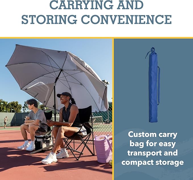 Sport-Brella Premiere XL UPF 50+ Umbrella Shelter for Sun and Rain Protection