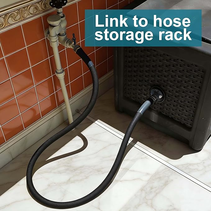 Garden Hose 15FT Lightweight Flexible Water Hose – Kink-Free Abrasion Resistant Outdoor Hose, Easy Storage, Connects to Other Lengths for Balcony, RV, Bathroom Short-Distance Use