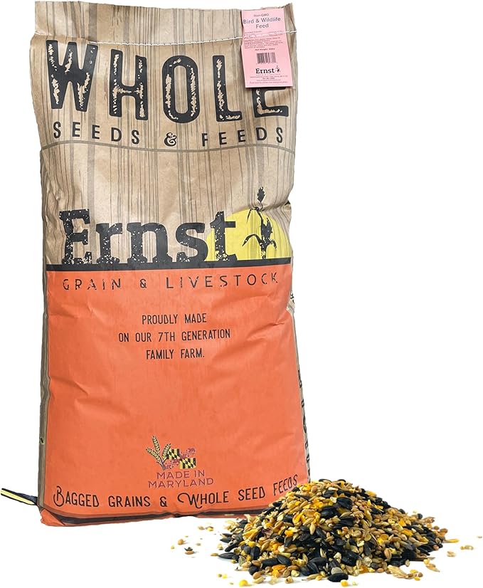 Ernst Grain & Livestock's Bird and Wildlife Feed – Perfect for Birds, Ducks, Squirrels, Turkeys, Rabbits, Geese, and Deer – Non-GMO Wild Animal & Bird Feed for Outside Feeders (46 Pound)