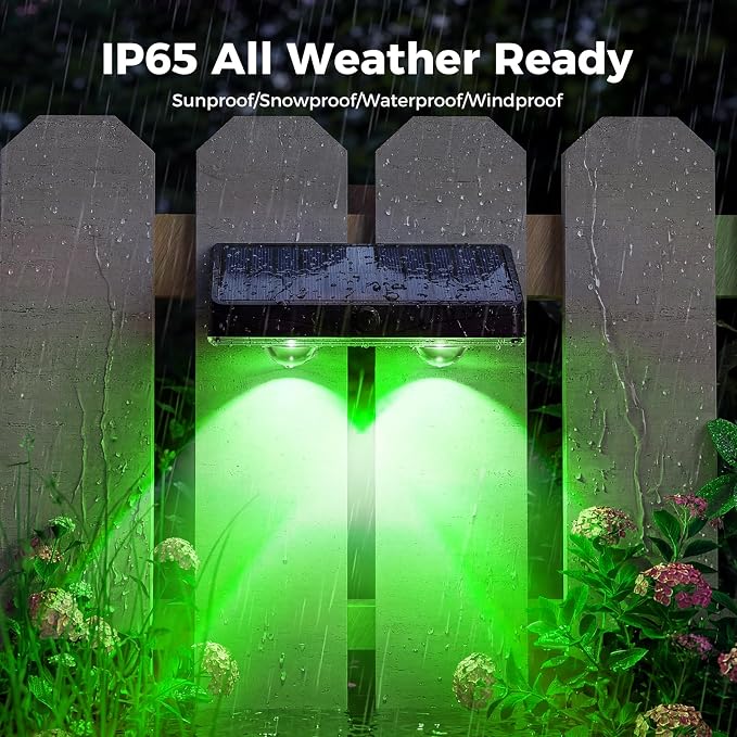 kolpop 16 Pack Solar Fence Lights Outdoor,11 Modes & 9 Colors Fence Lights Solar Powered,IP65 Waterproof, 60LM LED Solar Lights for Patio,Backyard,Outside,Railing,Wall,Nighttime,Party