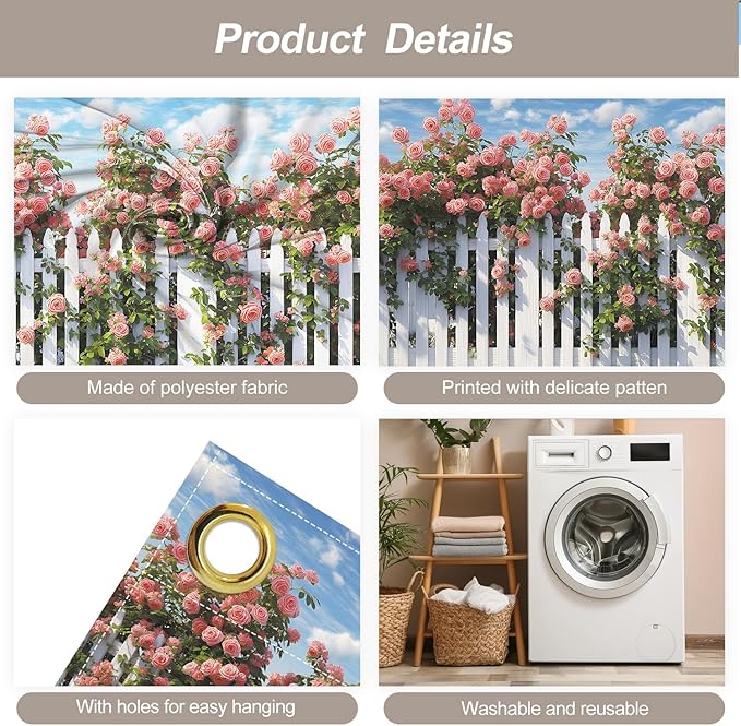 7 * 16FT Summer Garage Door Cover Decorations Sunset Palm Trees Garage Door Banner for Outdoor Indoor Summer Party Photography Backdrop (rose, 7 * 16 ft)