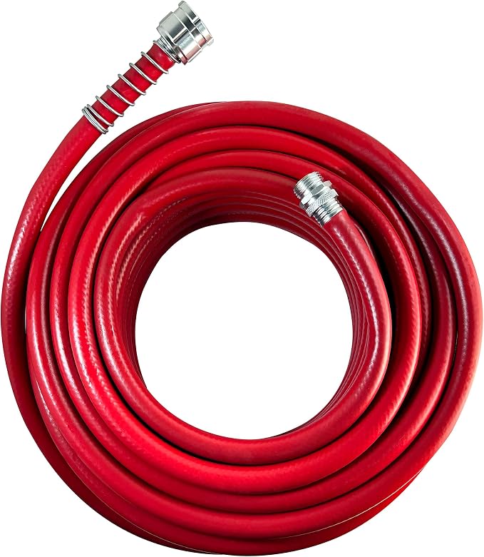 Flexon 100 ft Farm and Ranch Garden Hose and Eden Oscillating Sprinkler Covers up to 3,600 sq ft