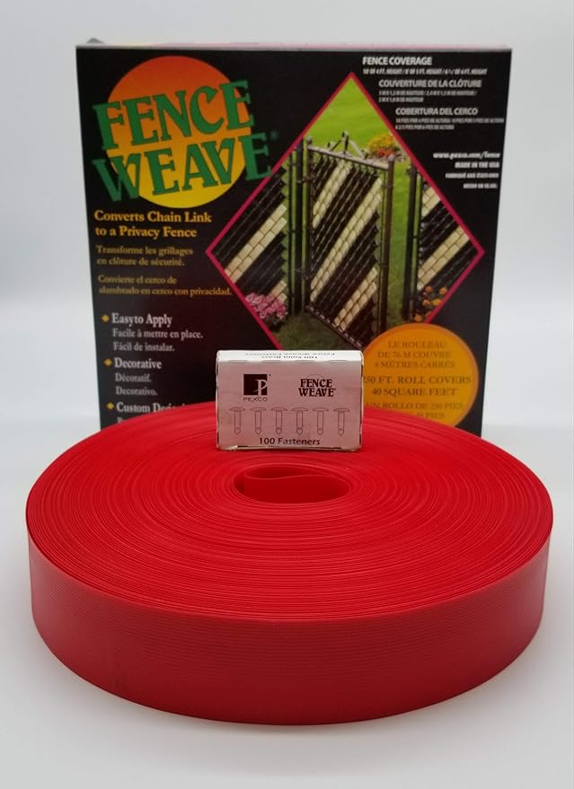 Pexco Brand Fence Weave 250' Roll - Stop Sign Red - Made in THE USA!