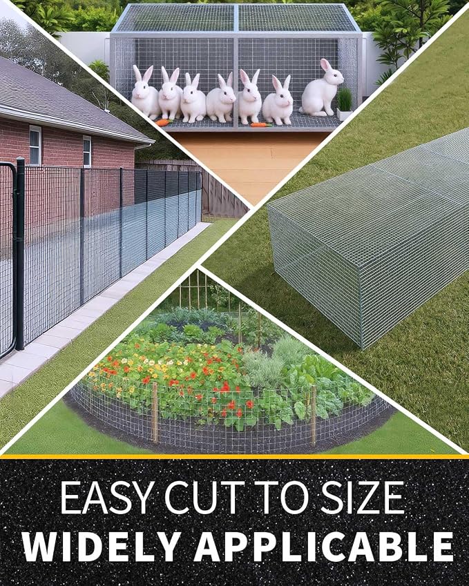 Trenk Galvanized Hardware Cloth 1/2 inch Mesh 72''W x 50'L 19-Gauge, Wire Mesh Roll, Chicken Wire Fencing, Wire Fence Roll, Garden Fence, Gopher Mesh, Tree Guard, Rabbit Wire