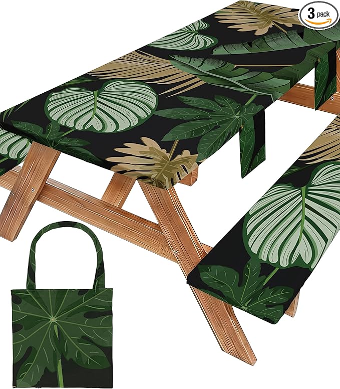 Picnic Table Cover with Bench Covers Tablecloth Table Cloth Camping Gifts for 30th 40th 50th 55th 60th 70th 80th 45th 65th 75th 40 50 55 60 65 70 Year Old Camper RV Owner Camping Lovers Women Men