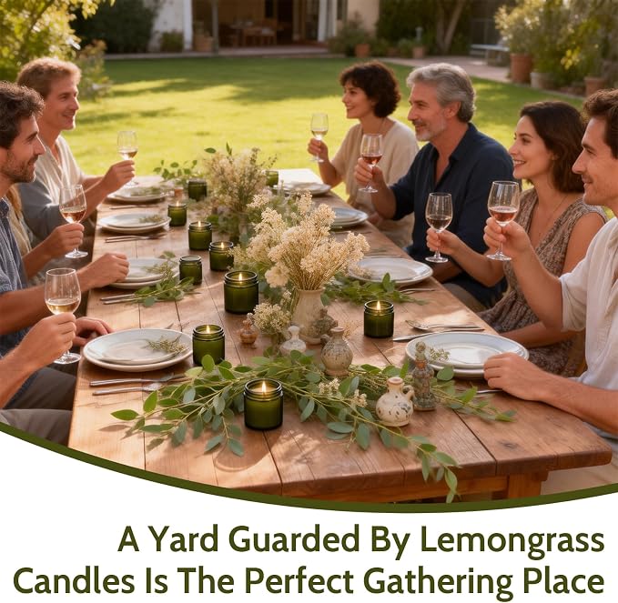 12 Pack 4oz Citronella Scented Candles, Long Burning Soy Wax Candles for Outdoor & Indoor, Perfect for Home, Patio, Garden, Camping, Summer Decor & Gifts