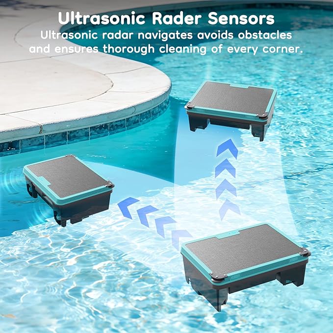 Obito H3 Solar Powered Automatic Robotic Pool Skimmer with APP Support, 24/7 Continuous Cleaning Power, Auto Edge-Docking, Dual Charging Modes, Twin Salt Chlorine Tolerant Motors, 180 μm Filtration